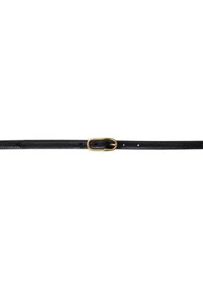 Anderson's Black Skinny Oval Buckle Belt