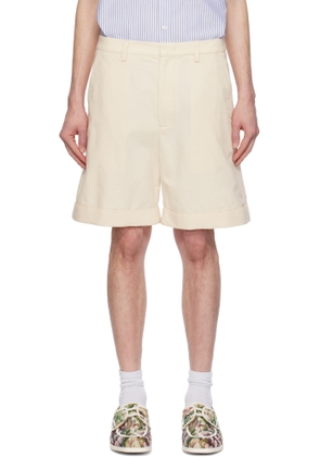Valentino Beige Rolled Cuff Shorts
