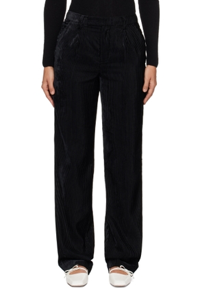 SHUSHU/TONG Black Straight-Leg Corduroy Trousers
