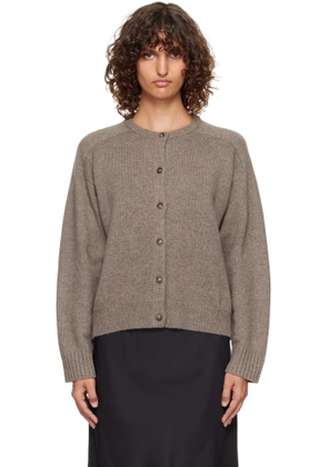 Loulou de Saison Taupe Aidar LDS Cashmere Blend Cardigan