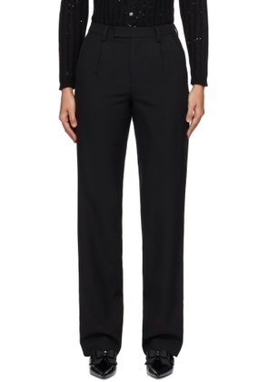 SHUSHU/TONG Black Straight-Leg Trousers