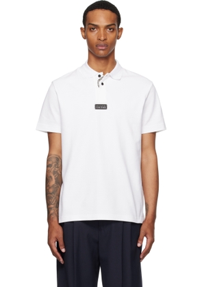 Versace Jeans Couture White Outline Barocco Polo