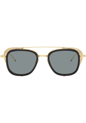 Thom Browne Black & Gold Square Sunglasses