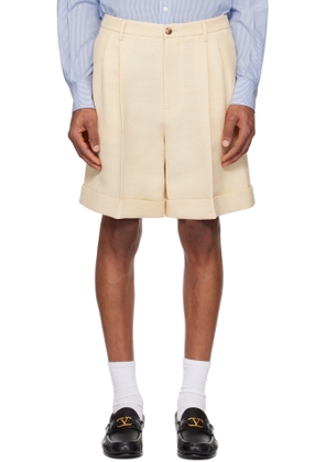 Valentino Beige Rolled Cuff Shorts