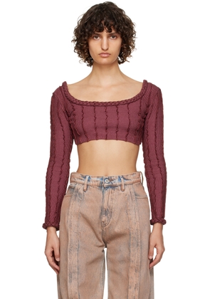Helenamanzano Burgundy Braided Blouse