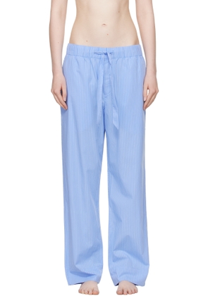 Tekla Blue Poplin Pyjama Pants