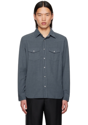 TOM FORD Blue Western Shirt