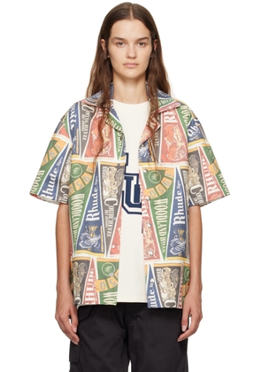 Rhude Multicolor Collegiate Flag Shirt