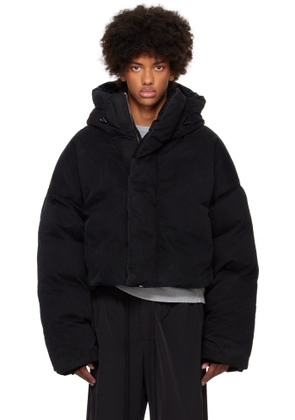 Entire Studios Black MML Hooded Puffer Down Jacket