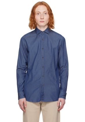 BOSS Blue Slim-Fit Denim Shirt