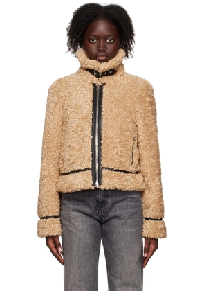 Stand Studio Tan Audrey Faux-Fur Jacket