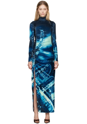 Jean Paul Gaultier Navy 'The Velvet Pigalle' Maxi Dress