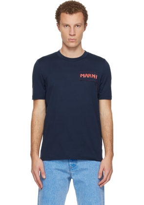 Marni Navy Crew Neck T-shirt