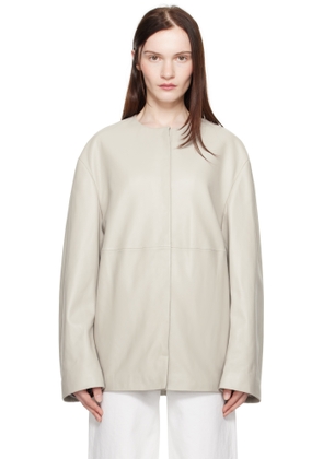 Loulou de Saison Gray Atalia Leather Jacket