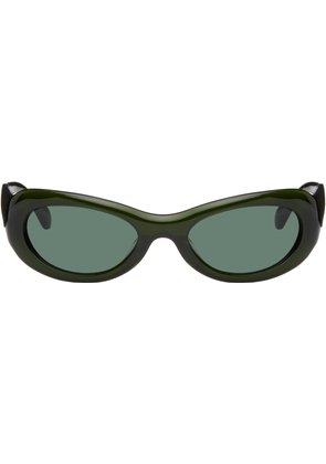 Port Tanger SSENSE Exclusive Green Khilna Sunglasses