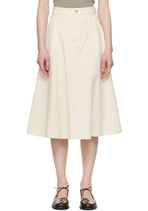 A.P.C. Off-White Laurie Midi Skirt