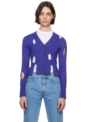 JW Anderson Navy Slit Cardigan