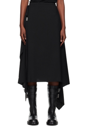 Ann Demeulemeester Black Ylva Wrap Midi Skirt