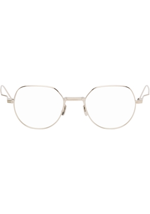 Thom Browne Silver Titanium Round Glasses