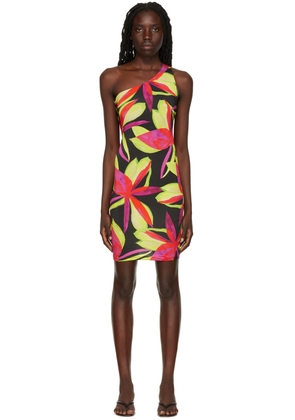 Louisa Ballou Pink Plunge Minidress