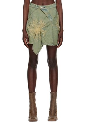 Masha Popova Yellow & Blue Drift Miniskirt