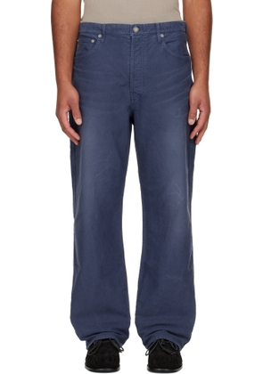 visvim Navy Fluxus 01 Wide G.Cords Trousers