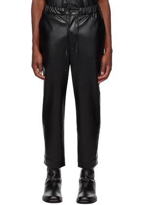 Nanushka Black Jain Vegan Leather Trousers