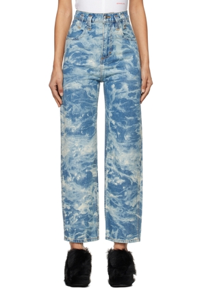 Eckhaus Latta Blue Baggy Jeans