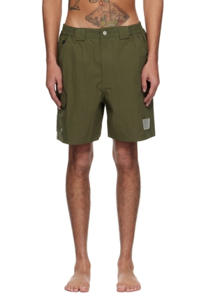 CARRER Green Cargo Pocket Swim Shorts
