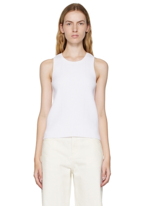We11done White Racer Back Tank Top