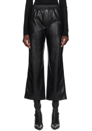 Nanushka Black Odessa Vegan Leather Trousers