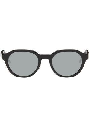 Thom Browne Black Acetate Oval Sunglasses