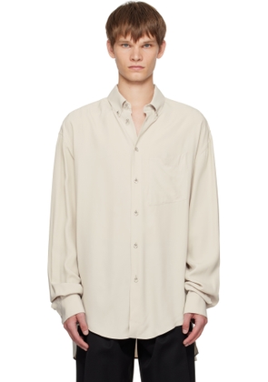 Mugler Gray Pierced Shirt