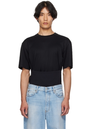 Mugler Black Boxy Corset T-shirt