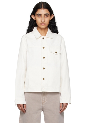 Carter Young SSENSE Exclusive White Arch Denim Jacket