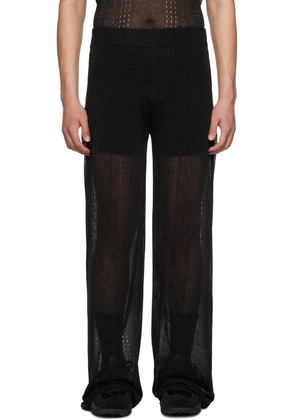 Marine Serre Black Pointelle Trousers