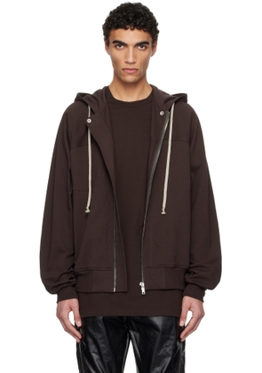Rick Owens Brown Hollywood Windbreaker Hoodie