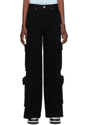 AMIRI Black Baggy Cargo Jeans