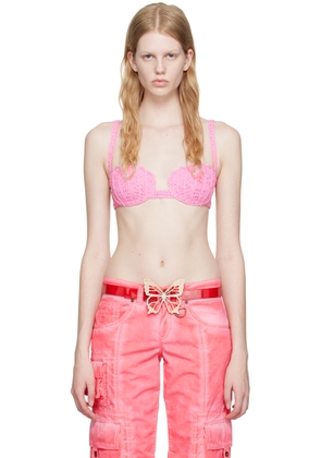 Blumarine Pink Scalloped Bra