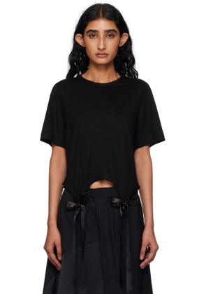 Simone Rocha Black Bow Tail Easy T-shirt