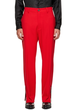 LU'U DAN Red Straight Leg Trousers