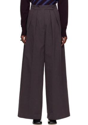 Dries Van Noten Brown Heavy Cotton Poplin Trousers