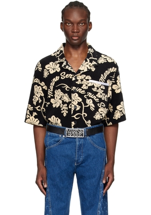 Marine Serre Black Jacquard Shirt