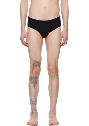Rick Owens Black Hollywood Penta Swim Briefs