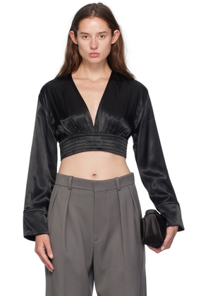 Alexander Wang Black Cropped Blouse