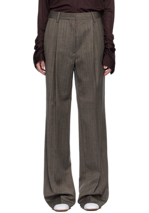 Dries Van Noten Gray Wool Trousers