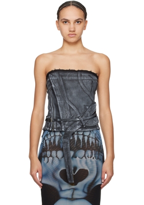 Ottolinger Black Zip Denim Top