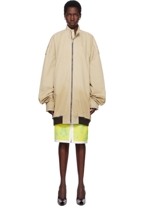Julie Kegels Beige XL Bomber Jacket
