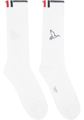 Thom Browne White Geese Icon Socks
