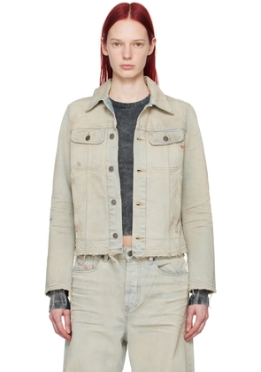 Diesel Blue & Beige De-Bonny-S1 Denim Jacket